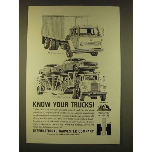 1963 IH International Harvester Truck Ad - Compact Van, Automobile Transporter