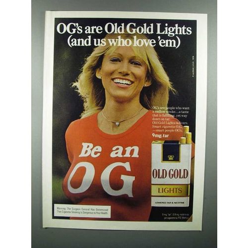 1979 Old Gold Lights Cigarette Ad - Us Who Love 'Em