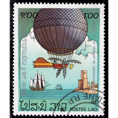 Laos, 1983, 1k Hot Air Balloon, SG 647 (Scott #460), used