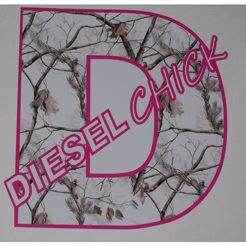 Diesel Chick Camo Decal decals F250 Muddy F350 Ram GMC Sticker Power Stroke 2500