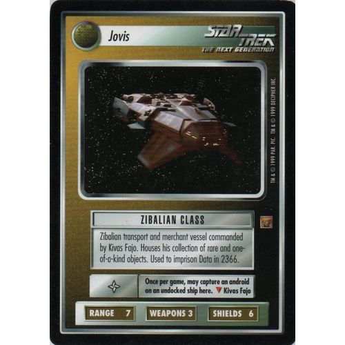 CCG - STAR TREK: RULES OF AQUISITION - JOVIS (1999) RARE