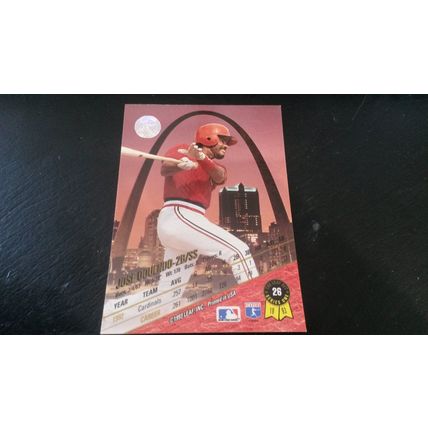 1993 Leaf Card # 026 Jose Oquendo Excellent-Mint (6) St Louis Cardinals
