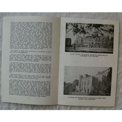 Vintage: Battle Abbey. An illustrated Historical Sketch by Sir Harold Brakspear
