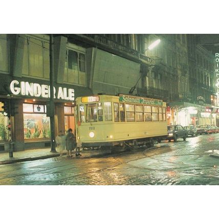 Bruxelles 1930s Route 88 Belgium Bus 1511 at Ginder Ale Sign Postcard
