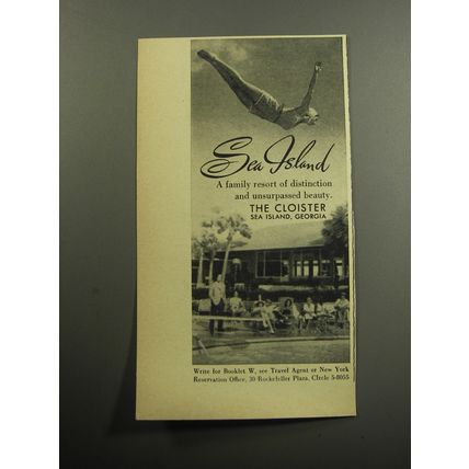 1957 The Cloister Resort Advertisement - Sea Island