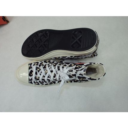 New Mens 8 Converse CHuck 70 Hi Leopard Chetah White Shoes MSRP$85 166748C