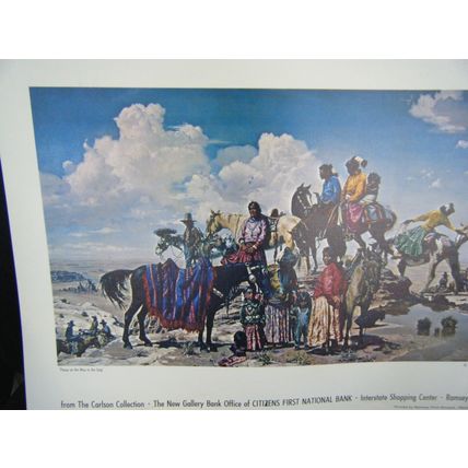 Vintage Citizen First National Bank Carlson Collection Print Western Art