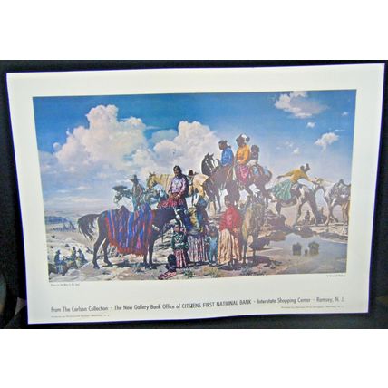 Vintage Citizen First National Bank Carlson Collection Print Western Art