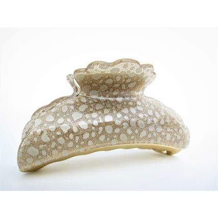 Art deco champagne gold sparkle hair claw clip for thick hair