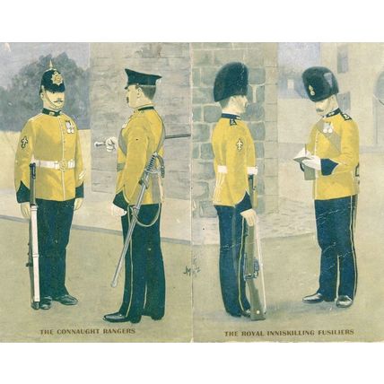 The Connaught Rangers 2x Gale & Polden Wartime WW1 Postcard s