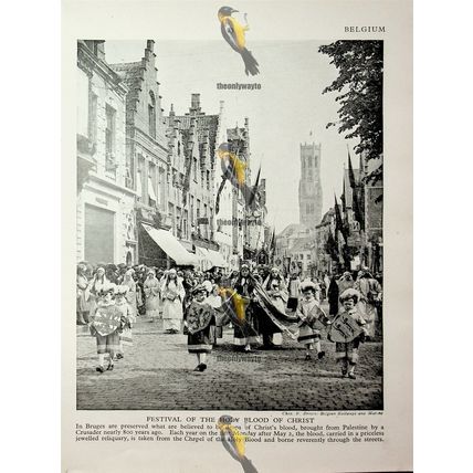 Carnival, Belgium, (Festival Of Holy Blood, Bruges On Back), Book Illustration