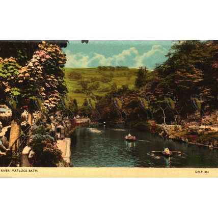 River, Matlock Bath, Derbyshire, DVP 804 Postcard