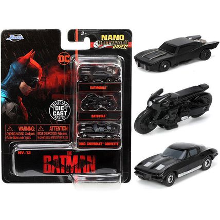"The Batman" (2022) Movie 3 piece Set "DC Comics" "Nano Hollywood Rides" Seri...