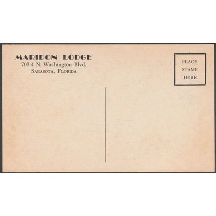 Maridon Lodge, Sarasota, Florida, c.1930s - Postcard