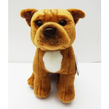 Amstaff Staffie Staffordshire Bull Terrier 12" Plush Black, Blue, Brindle or Red