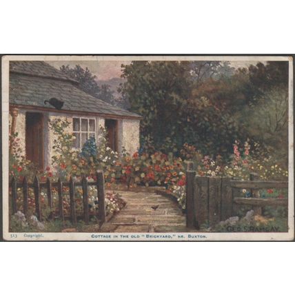 Cottage in the Old Brickyard, near Buxton, Derbyshire, 1916 - Childeric Postcard