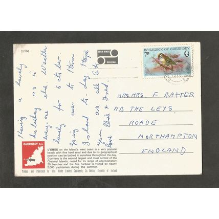 Postcard Channel Islands Guernsey John Hinde 2J106 L'Eree Bay