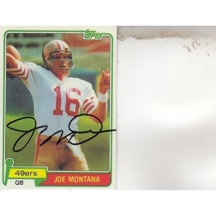 JOE MONTANA ROOKIE 1981 AUTOGRAPHED SAN FRANCISCO 49ERS HOF SUPER BOWL CHAMPION