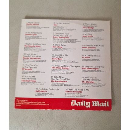 20 classic love songs : Promotional CD from the Daily Mail