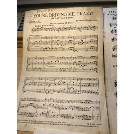 Sheet Music Clarinet, Saxophone, Trumpet X 5