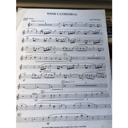 Sheet Music Clarinet, Saxophone, Trumpet X 5