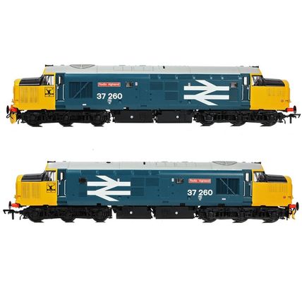 Bachmann 35-309 Class 37/0 Centre Headcode 37260 Radio Highland BR Blue - NEW