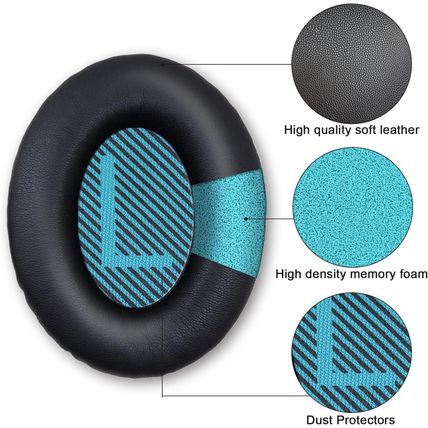 Ear Pads for Bose Quiet Comfort 35 Soft Protein Leather Replacement Earpads Ear