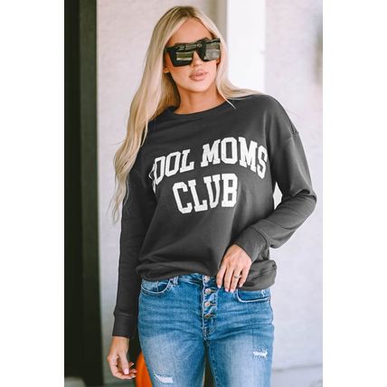 Gray COOL MOMS CLUB Drop Shoulder Sweatshirt