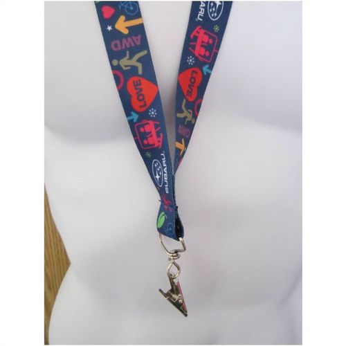 Subaru Ski Season Pass Identification Neck Lanyard Blue Multi Color