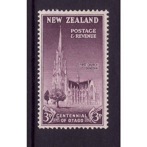 NEW ZEALAND 1948 3d PURPLE FIRST CHURCH SG 694 M MINT