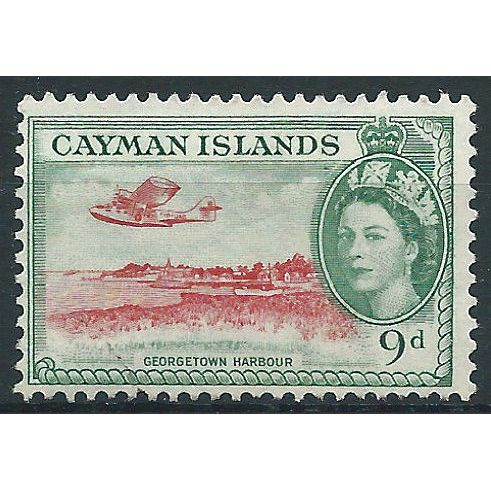 Cayman Islands 1954 SG152 9d Scarlet & Bluish-Green Mounted MInt . . . .