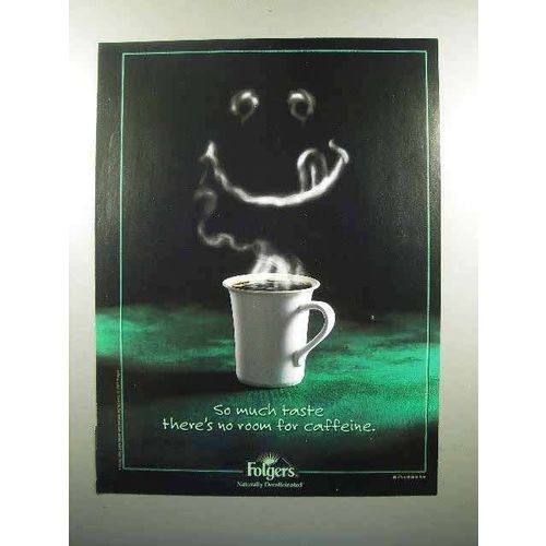 2001 Folgers Coffee Ad - No Room For Caffeine