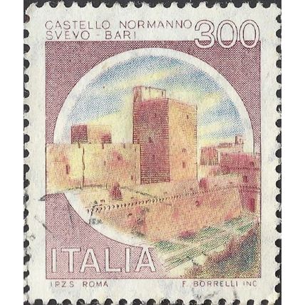 ITALY, Castello di Normanno Svevo Bari, lilac 1980, 300Lire, #3