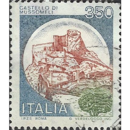 ITALY, Castello di Mussomeli, blue 1980, 350Lire, #3