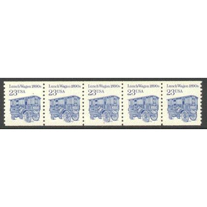 2464 23c Lunch Wagon Fine MNH Dry Gum PNC 2/5 P0630