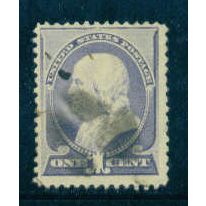 Used 212 1c Benjamin Franklin Just Clears M01396