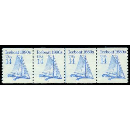 2134 14c Iceboat Fine MNH Dry Gum PNC 1/4 R0532