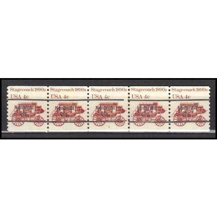 1898Ab 4c Stagecoach Very Fine MNH Dry Gum PNC 6/5 Line Gap AA0082