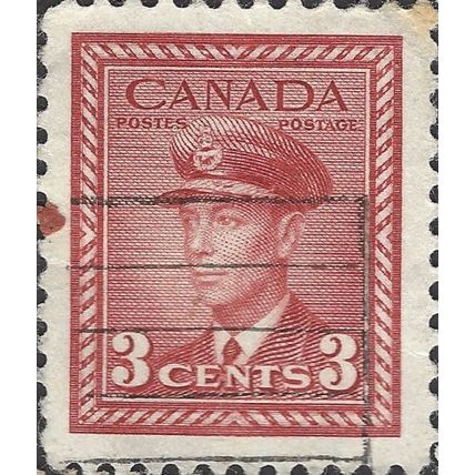 CANADA, King George VI Air Force uniform, red 1942, 3c, #4