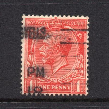 George V - 1912-24 - 1d Bright Scarlet (sg357) Used #4