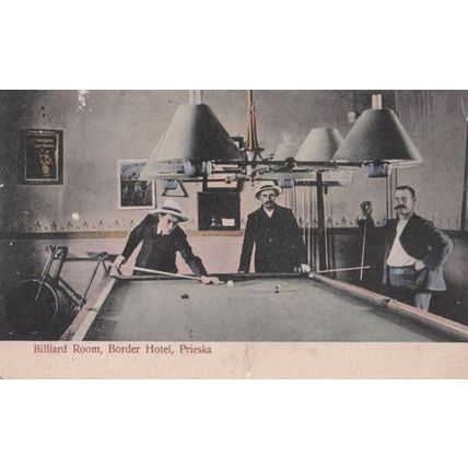 Prieska Billiard Pool Table Border Hotel South African Antique Postcard
