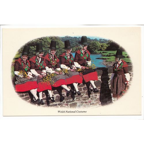 Welsh National Costume Postcard 1176