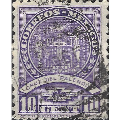 MEXICO, Palenque Cross, violet-blue 1937, 10c