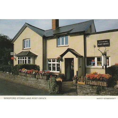 Winsford Stores And Post Office Somerset Postcard (PO188)