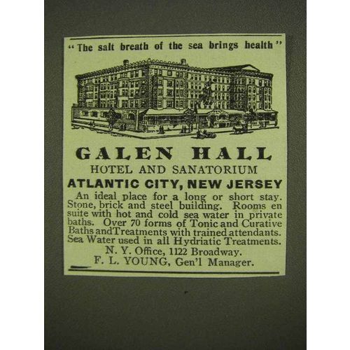 1909 Galen Hall Hotel and Sanatorium Ad - Salt Breath
