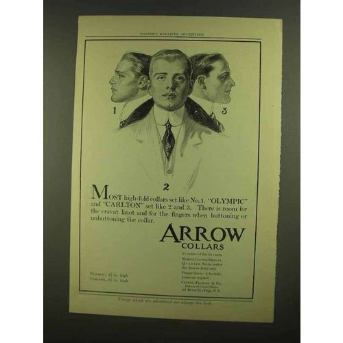 1908 Arrow Collars Ad - Olympic and Carlton