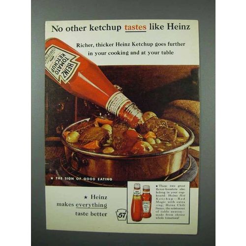 1960 Heinz Tomato Ketchup Ad - No Other Tastes Like