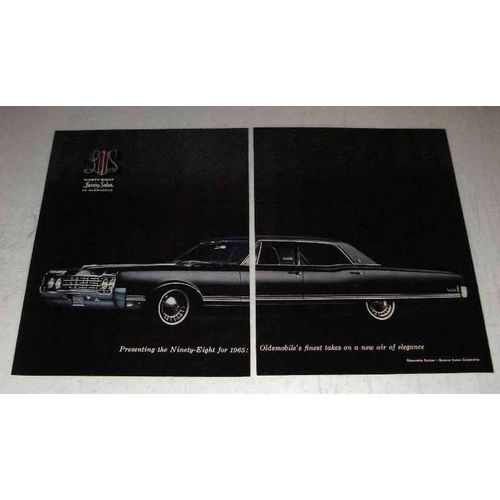 1965 Oldsmobile Ninety-Eight Car Ad - Air of Elegance