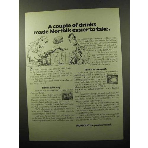 1970 Norfolk Virginia Ad - A Couple of Drinks