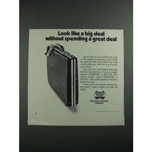 1973 American Tourister #2003M Attache case Ad - A Big Deal
